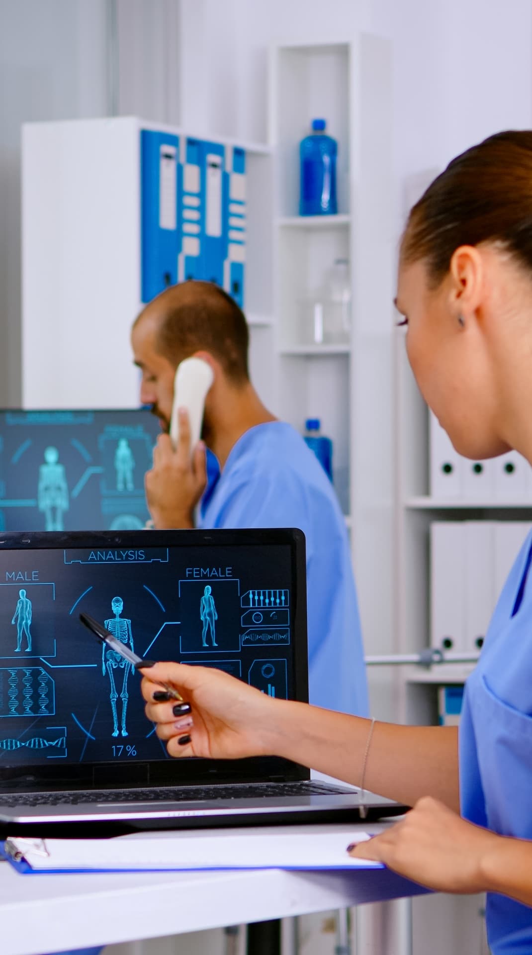 Virtual healthcare assistant at work